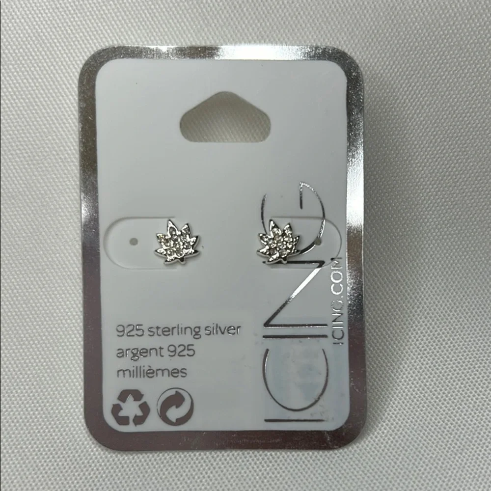Icing Sterling Silver Lotus Flower Earrings